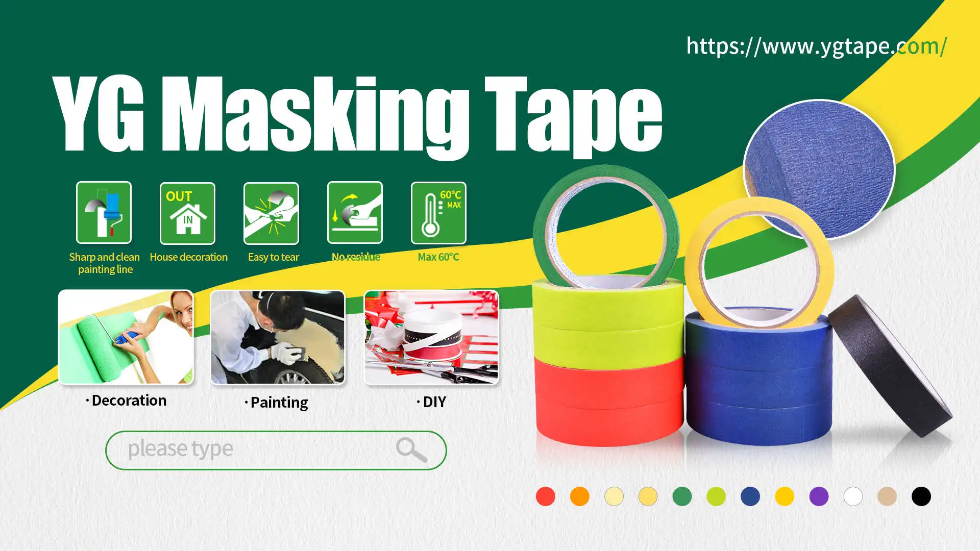 Buy Wholesale China Masking Tape General Purpose Painting Colorful